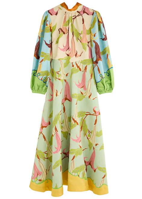 ALEMAIS-Rafaela printed jacquard midi dress