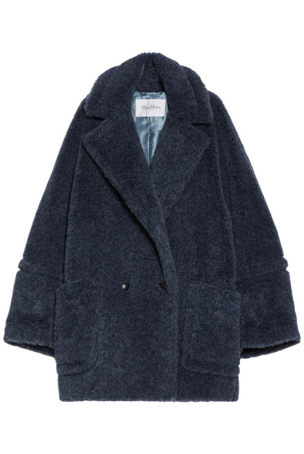 MAX MARA-Short teddy bear icon coat in alpaca and wool