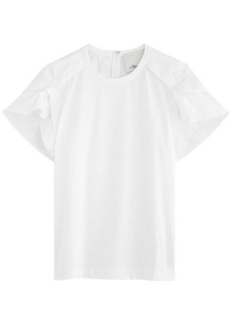 3.1 PHILLIP LIM-Panelled cotton top