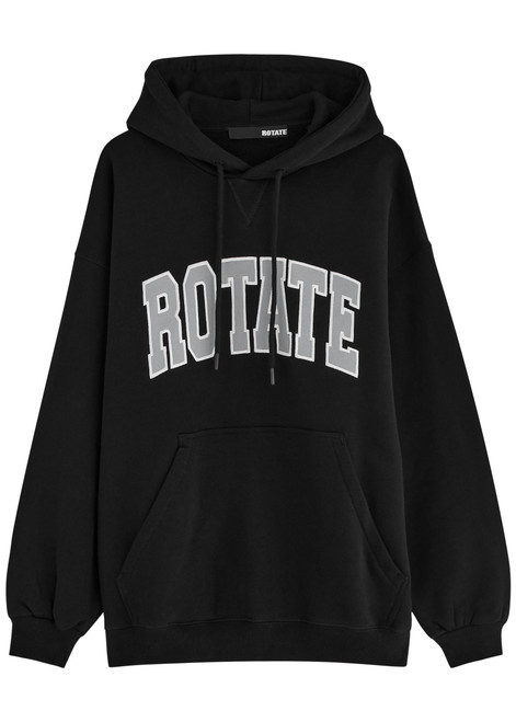 ROTATE SUNDAY-Logo hooded cotton sweatshirt