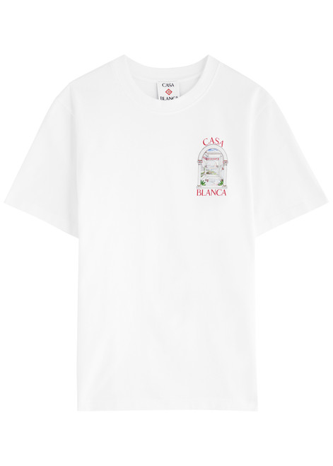 CASABLANCA-La Passage printed cotton T-shirt