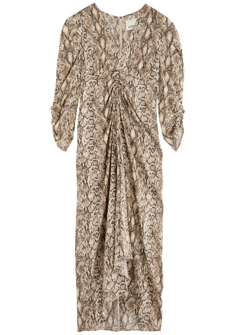 ISABEL MARANT-Albini stretch-silk midi dress 