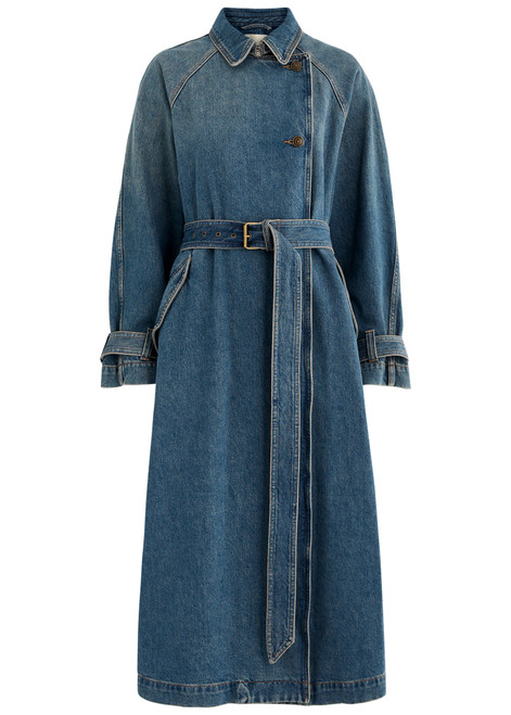 ISABEL MARANT-Brekka belted denim coat 
