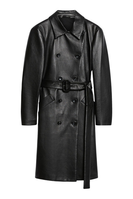 SPORTMAX-Nappa leather trench coat