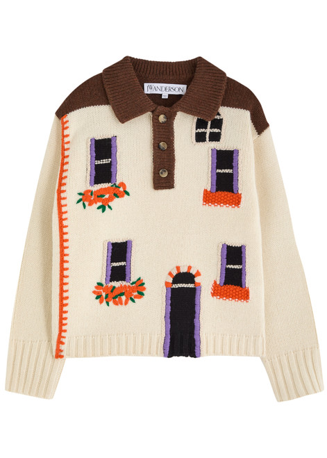 JW ANDERSON-House embroidered wool jumper