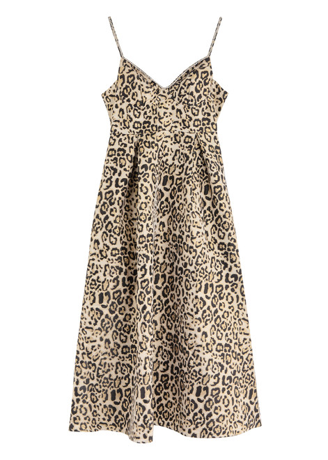 SISTER JANE-Gilded leopard-jacquard midi dress 