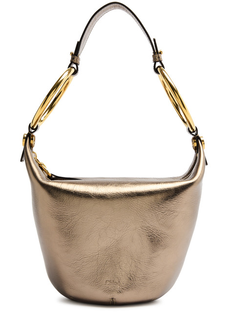 CHLOE-Bracelet small metallic leather shoulder bag
