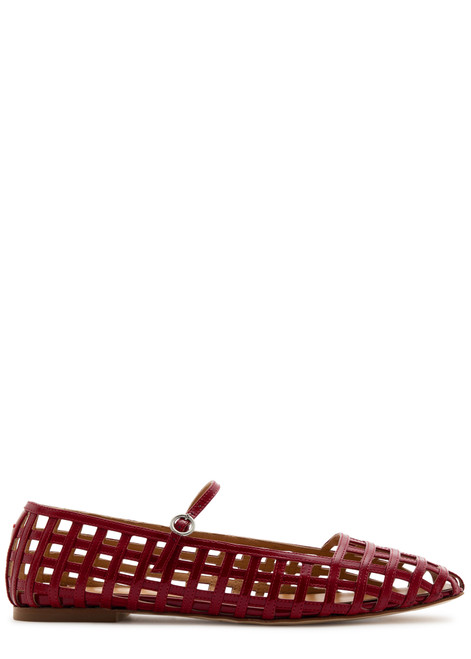 AEYDE-Uma caged patent leather flats