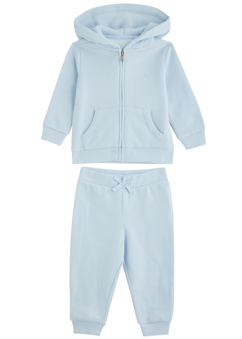 POLO RALPH LAUREN-KIDS Logo-embroidered cotton-blend tracksuit 