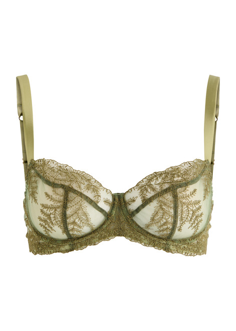 FLEUR OF ENGLAND-Arianna embroidered lace underwired bra 