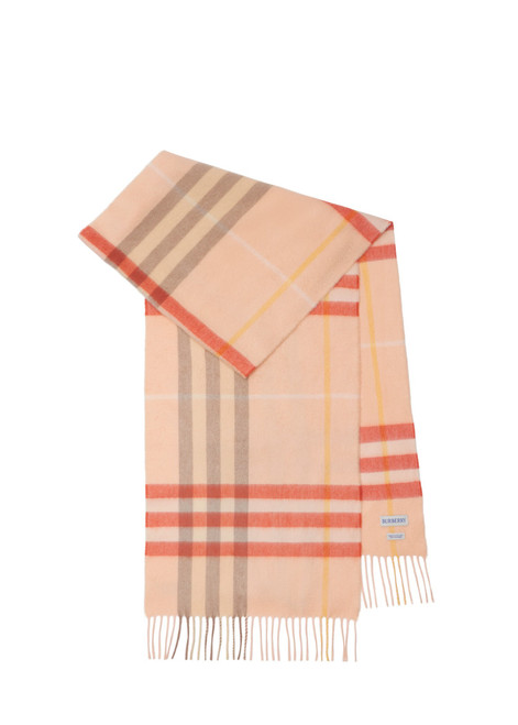 BURBERRY-Check cashmere scarf