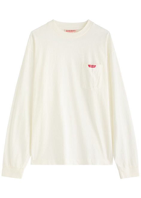 CHERRY LOS ANGELES-Logo-print cotton top 