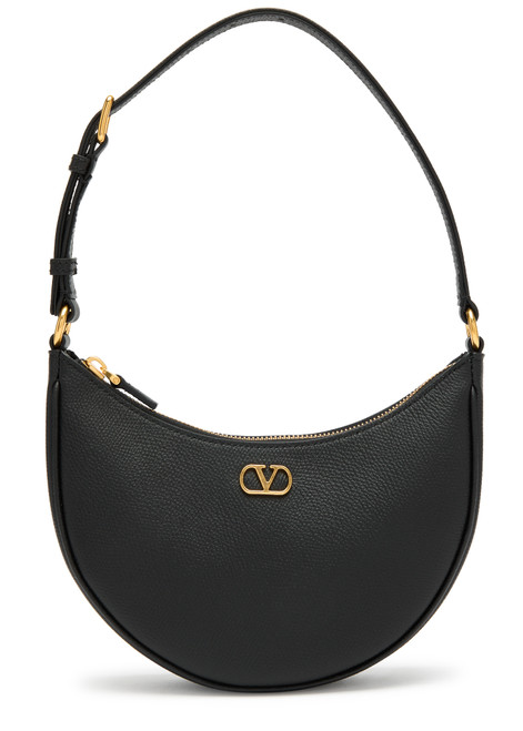 VALENTINO GARAVANI-Hobo mini leather shoulder bag 