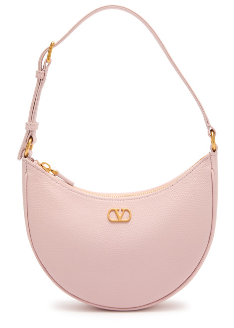 VALENTINO GARAVANI-Hobo mini leather shoulder bag 