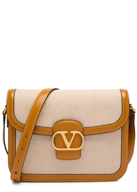 VALENTINO GARAVANI-9to5 canvas and leather shoulder bag 