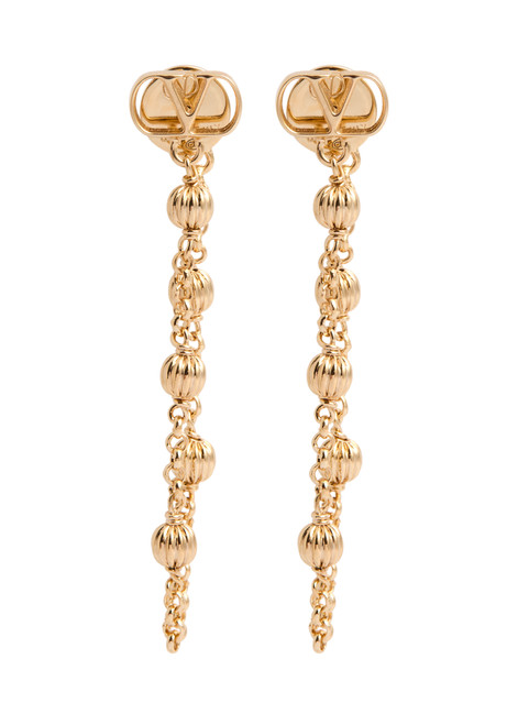 VALENTINO GARAVANI-Vlogo chain hoop earrings