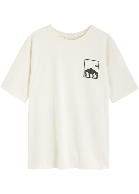 RHUDE-Chevron logo-print cotton T-shirt