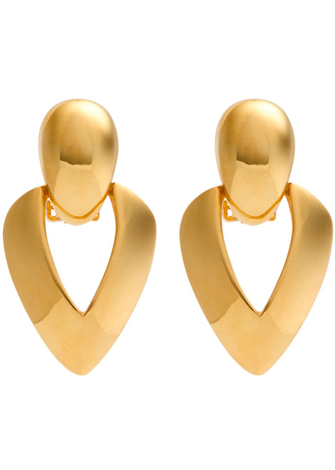 KENNETH JAY LANE-Arrow clip-on drop earrings 
