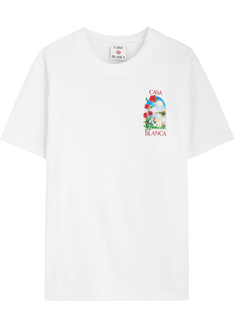 CASABLANCA-LA Days logo cotton T-shirt 