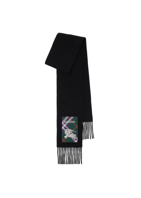 BURBERRY-Check label cashmere scarf