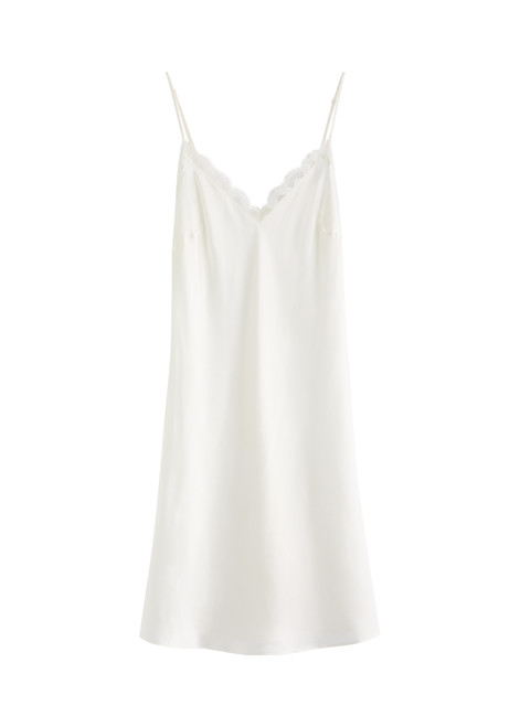 SIMONE PÉRÈLE-Love Me lace-trim silk-satin night dress 