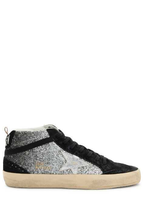 GOLDEN GOOSE-Mid Star panelled suede sneakers 