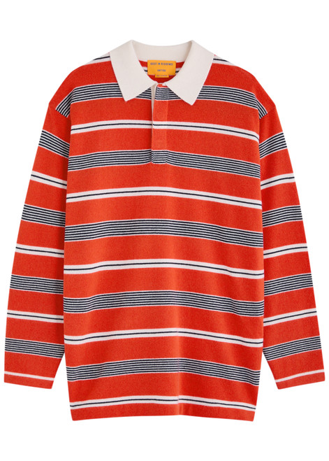 Guest In Residence-Striped-intarsia cashmere rugby jumper