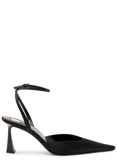 SAINT LAURENT-Aimee 75 satin pumps