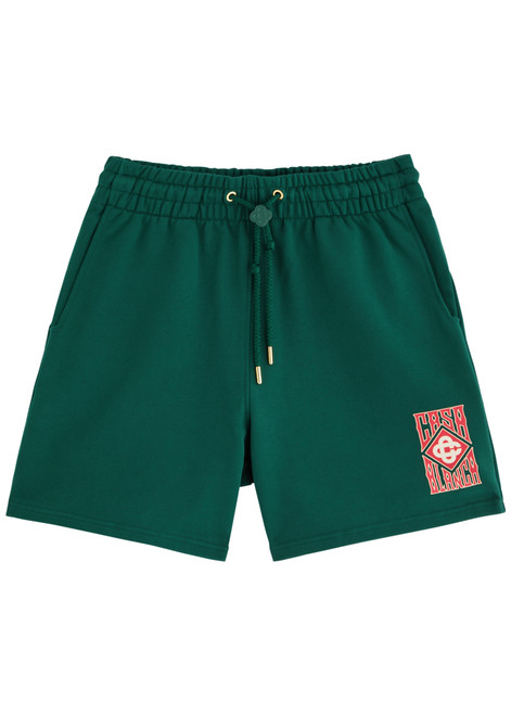 CASABLANCA-Gothic Stacked printed cotton shorts