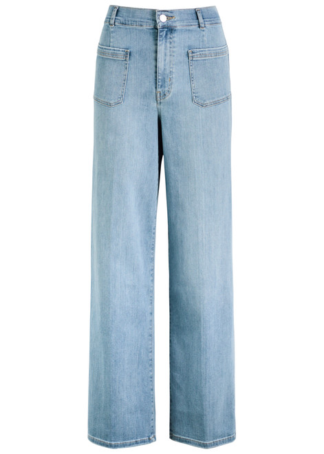 FRAME-Le Slim Palazzo Bardot wide-leg jeans