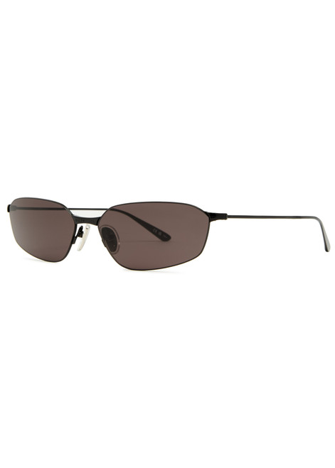 BALENCIAGA-Narrow rectangle-frame sunglasses