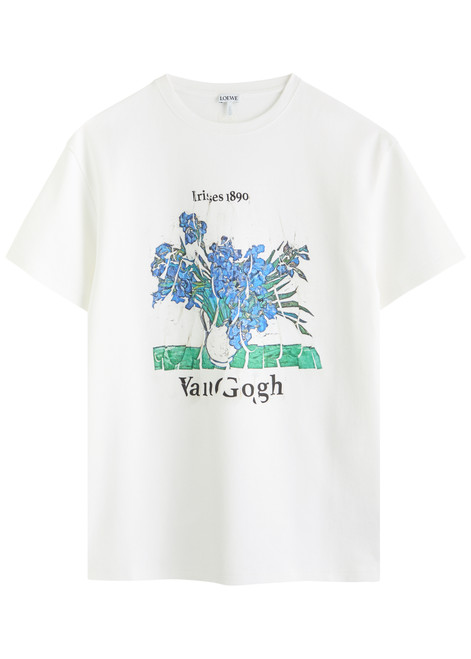 LOEWE-Printed cotton-blend T-shirt