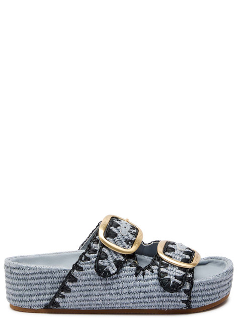 LOEFFLER RANDALL-Theo raffia sliders