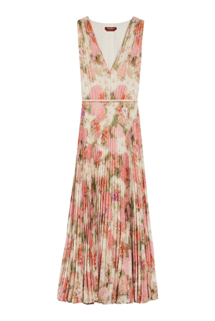 MAX MARA-Flared printed georgette dress