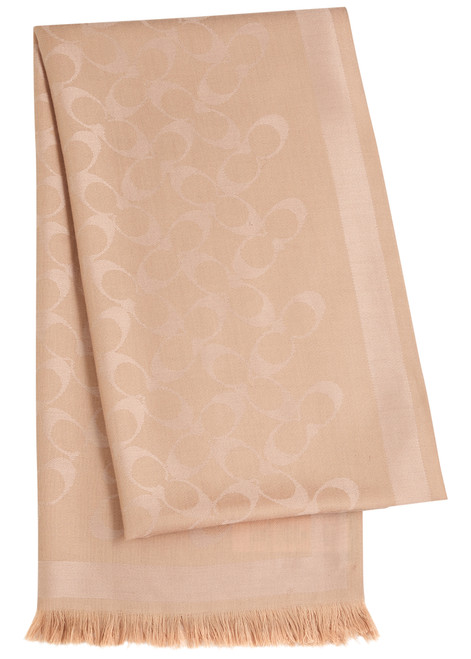 COACH-Signature C logo-jacquard scarf
