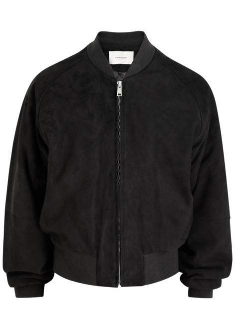 ENTIRE STUDIOS-Raglan padded suede bomber jacket