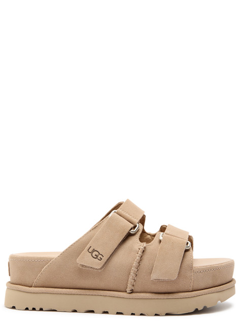 UGG-Goldenstar suede flatform sliders 