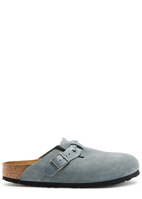 BIRKENSTOCK-Boston braided suede sliders