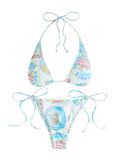 DAMSON MADDER-Printed bikini top