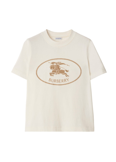 BURBERRY-Knight stamp cotton t-shirt