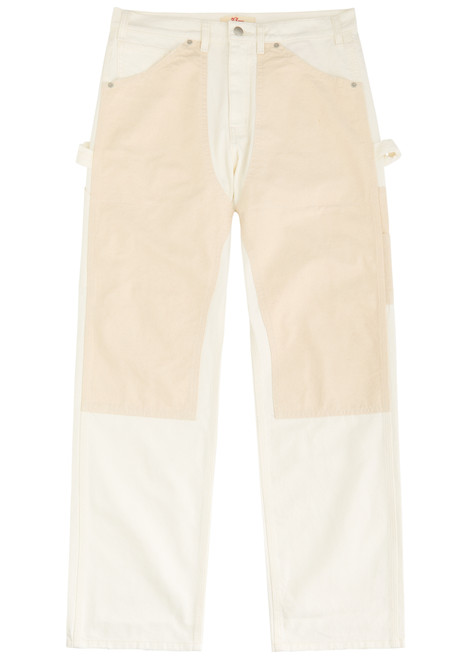Panelled canvas trousers