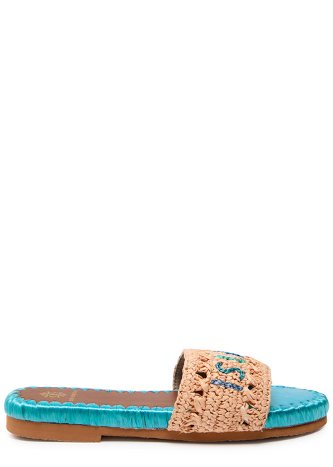 DE SIENA-Crochet-design leather sliders