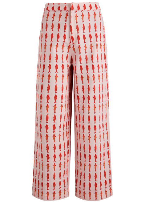 NEVER FULLY DRESSED-Marina Marra printed cotton trousers