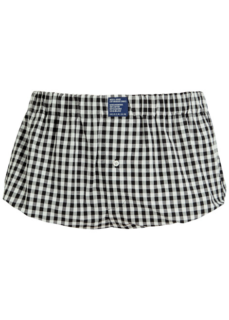 MERYLL ROGGE-Boxer Bloomer gingham cotton shorts