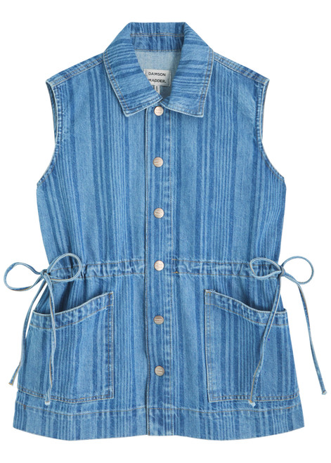 DAMSON MADDER-Hera striped denim gilet