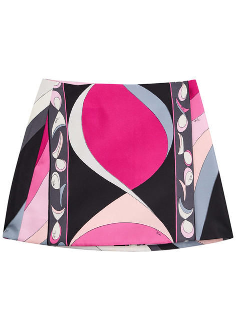 PUCCI-Gonna printed silk mini skirt