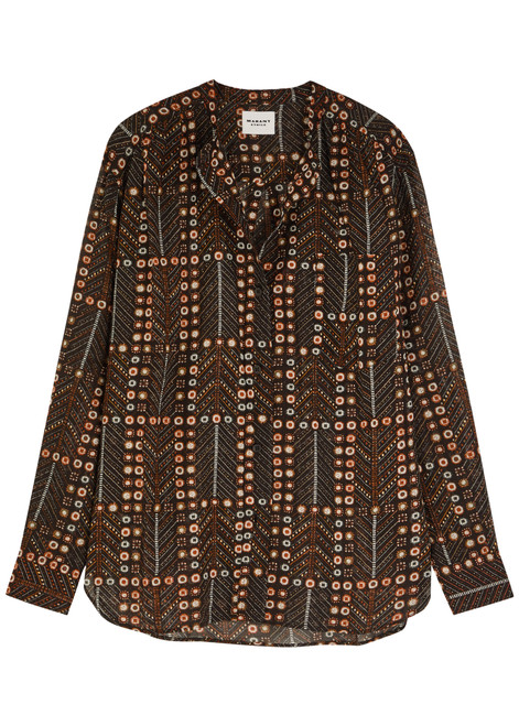 ISABEL MARANT ÉTOILE-Mexica printed sheer cotton blouse