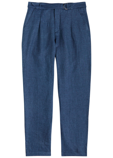 OLIVER SPENCER-Belted linen trousers