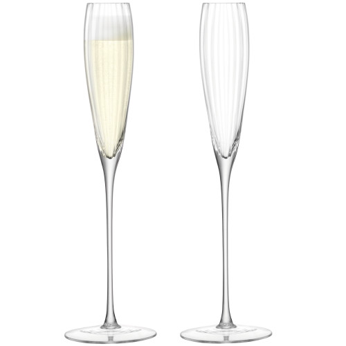 LSA INTERNATIONAL-Aurelia grand champagne flute 165ml clear optic x 2