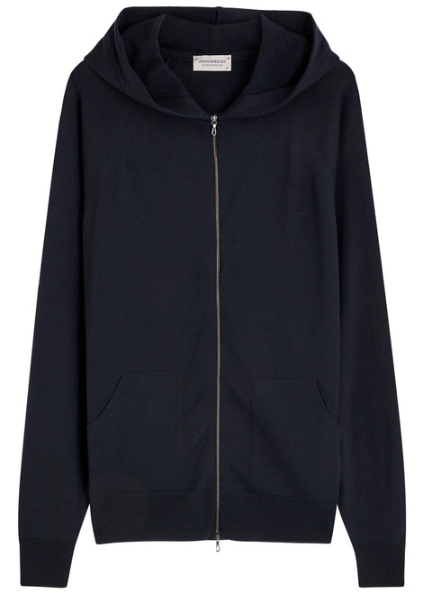JOHN SMEDLEY-Carty hooded wool sweatshirt 